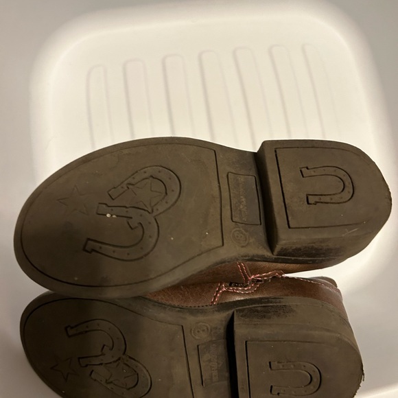 Little Girls size 8 Cowboy Boots, brown /pink - Picture 5 of 5